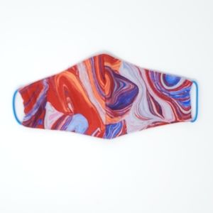 Handmade Washable Face Mask w Filter Color Swirls